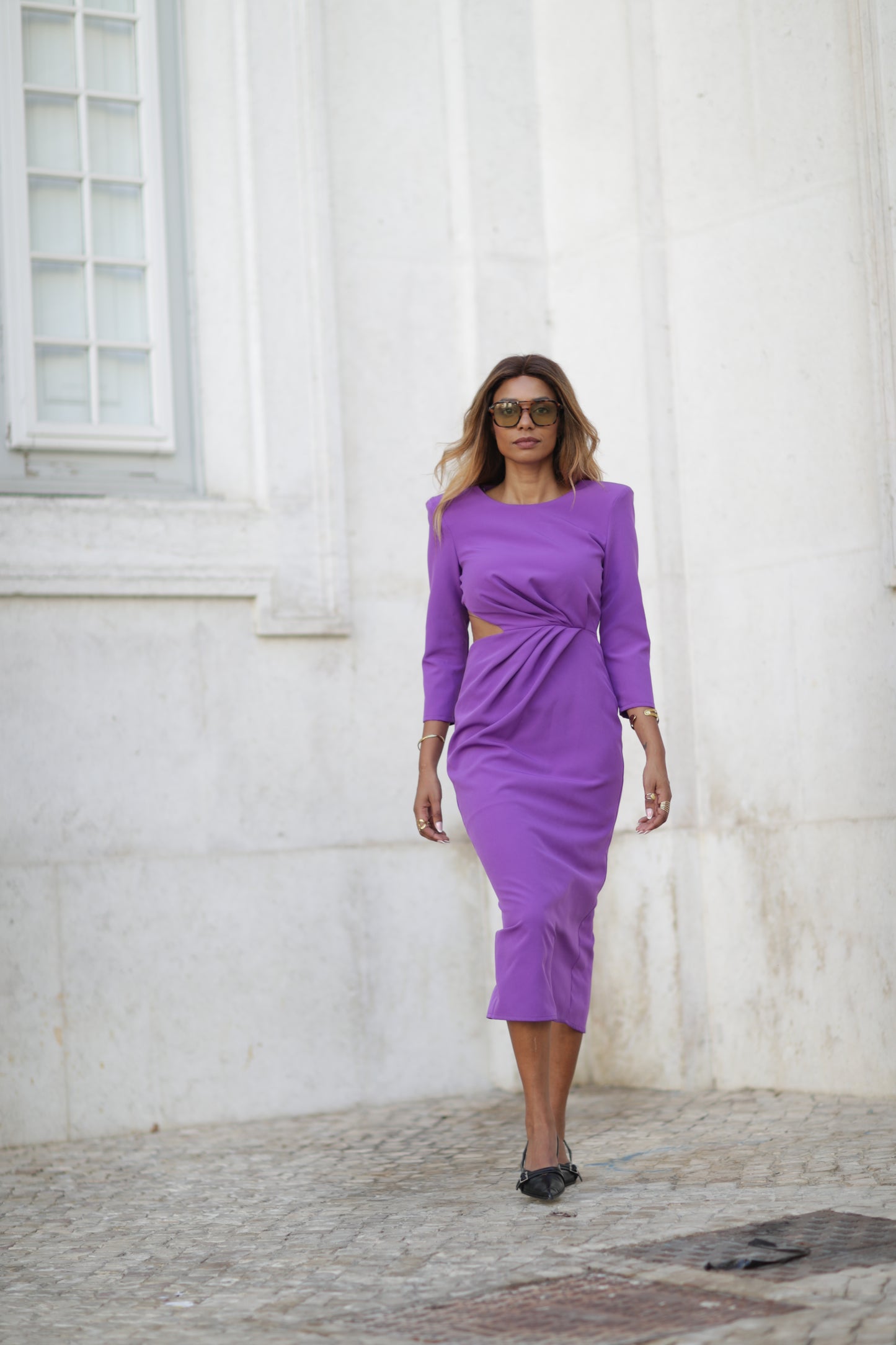 Vestido Lilás Cut-Out