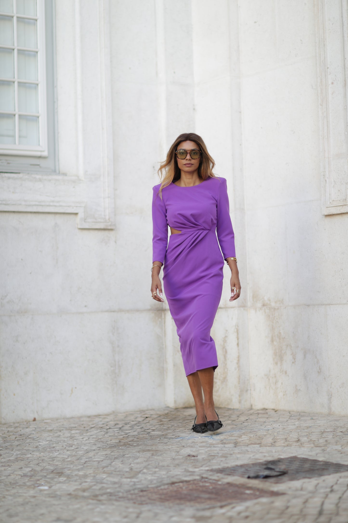 Vestido Lilás Cut-Out